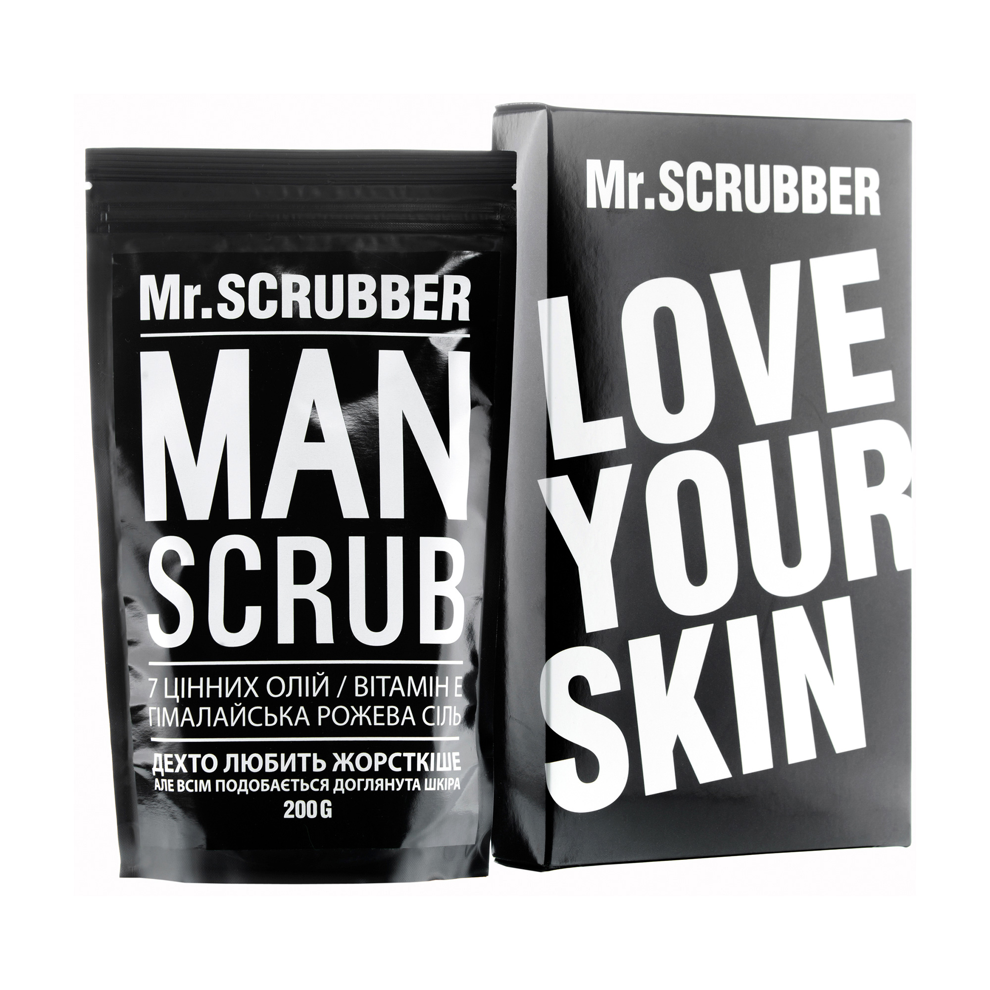 Чоловічий кавовий скраб для тіла і обличчя Mr.Scrubber Man Coffee Bean для всіх типів шкіри, 200 г